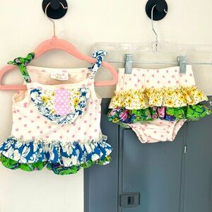 Haute baby 2 piece ruffle set